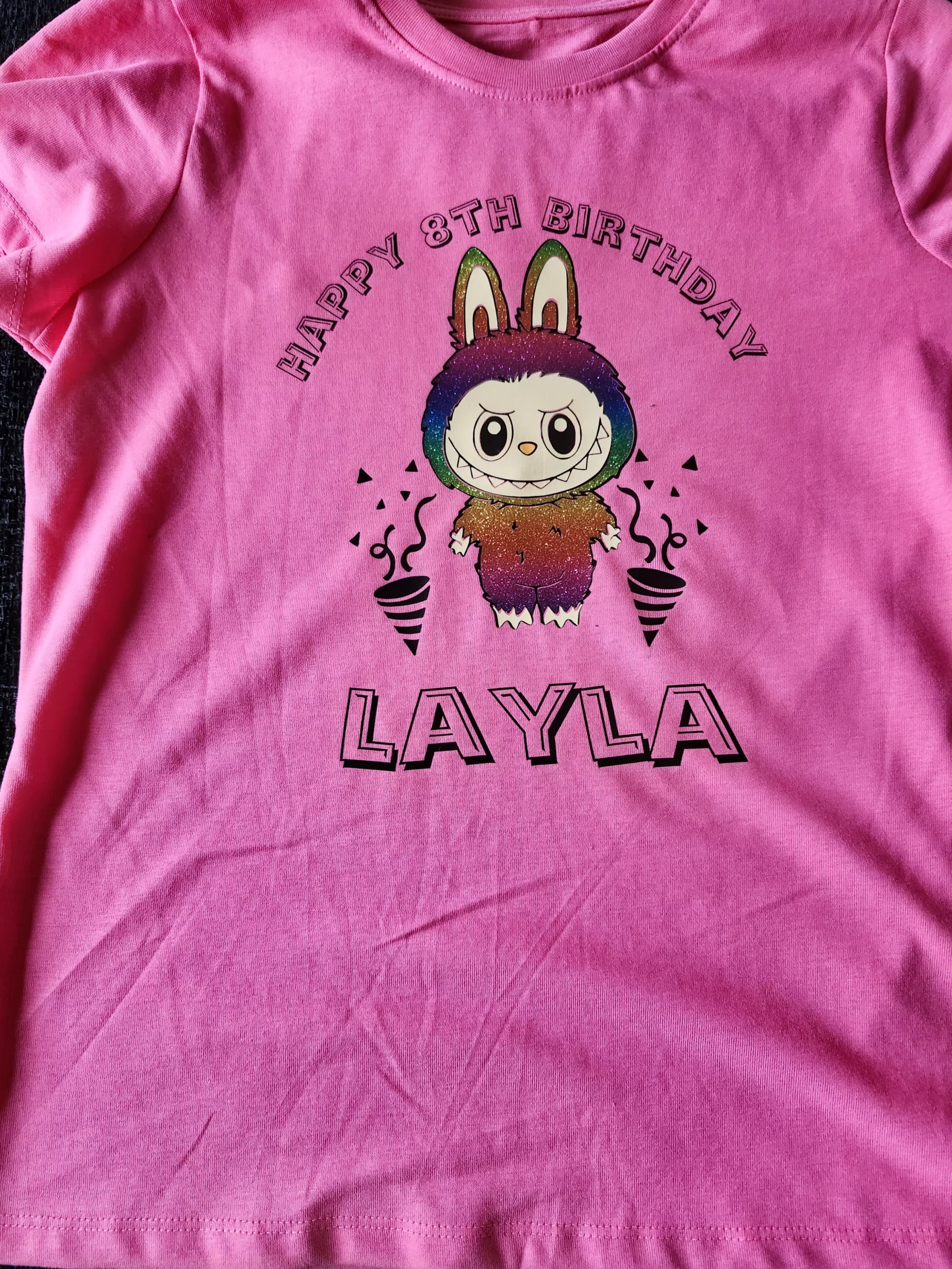 Labubu Personalised Birthday t-shirt